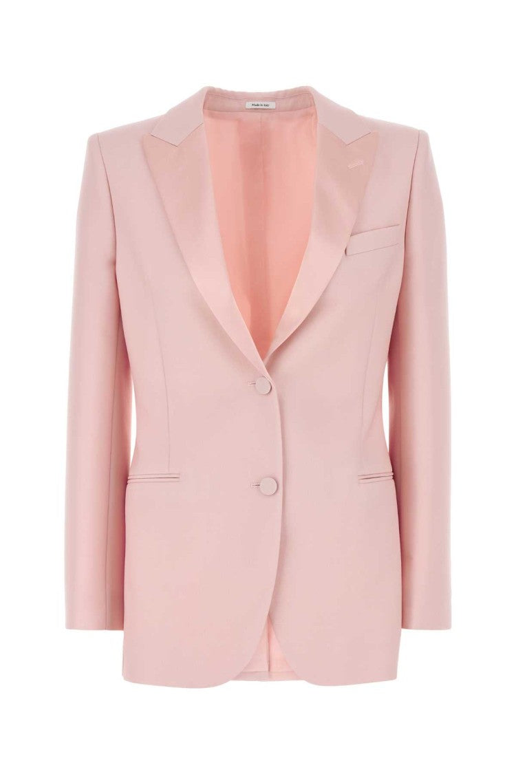 Alexander Mcqueen Pink Wool Blend Blazer
