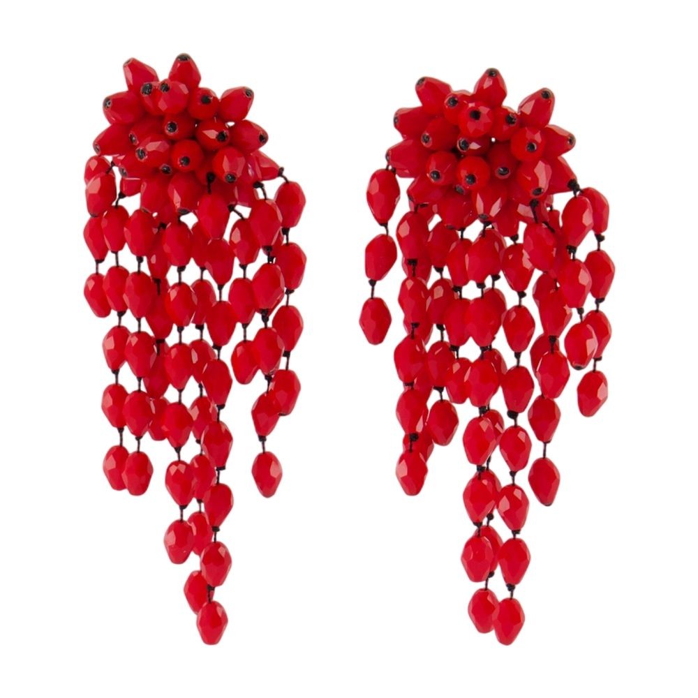 Isabel Marant Clip Ga Earrings - Metal - Red