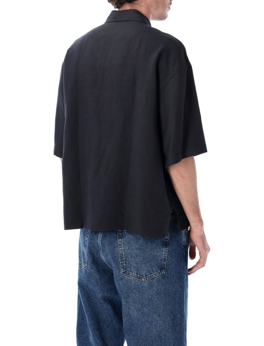 Studio Nicholson Lemmer Boxy Short Sleeve Linen Shirt
