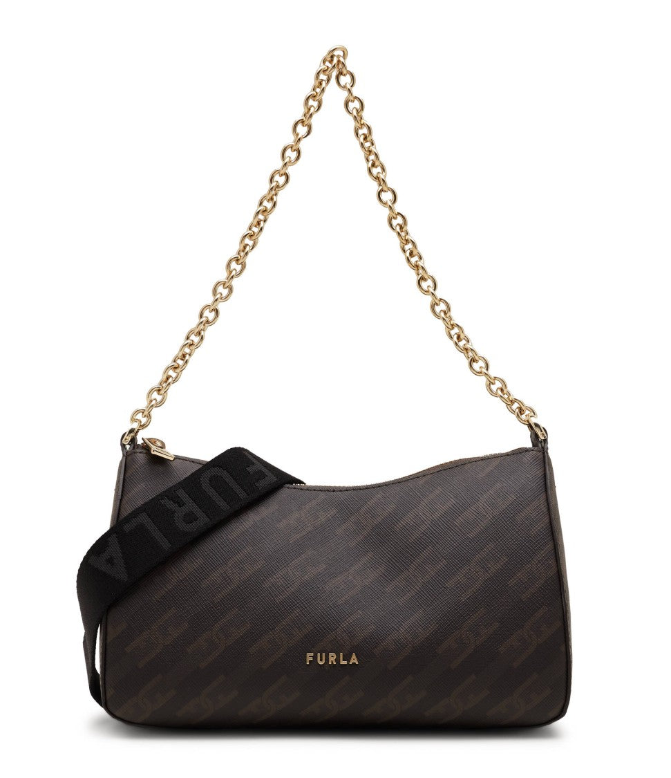 Furla Structured Monogram Bag With Chain Strap