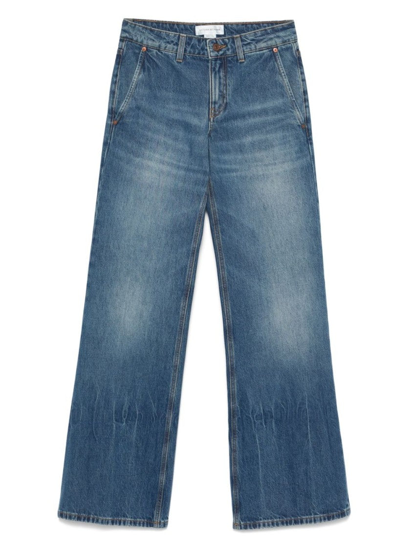 Victoria Beckham Flared Denim Jeans With Mid-Rise Waist