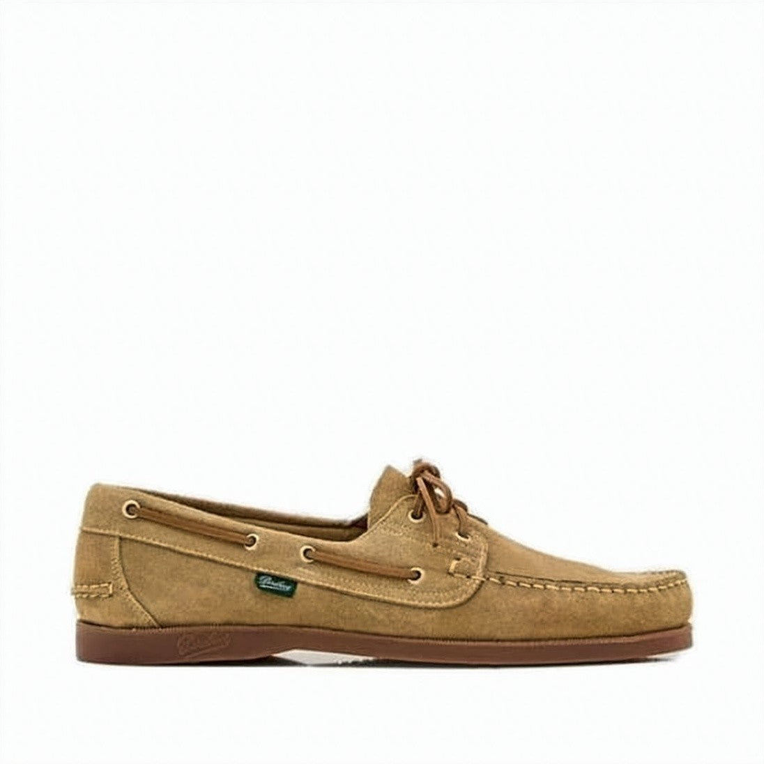 Paraboot Brown Suede Moccasin Loafers With Lace-Up Front