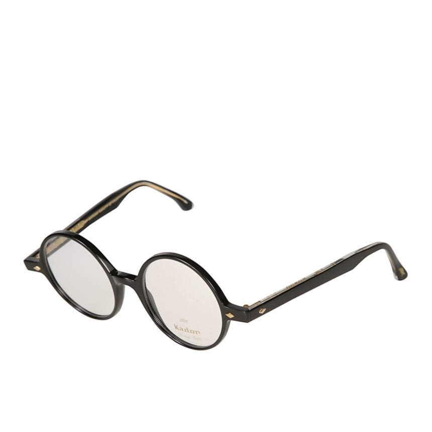 Kador Rondo Classic Round Frame Sunglasses With Glossy Black Finish