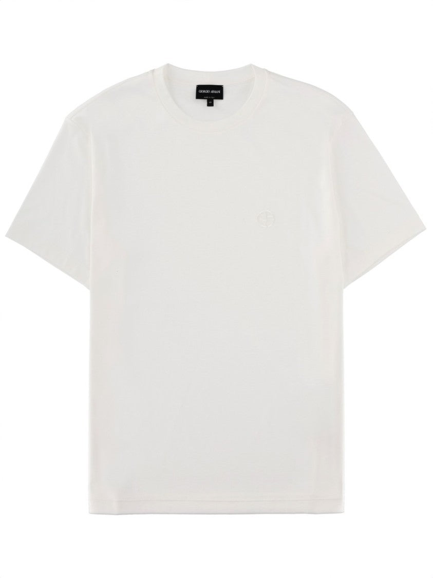 Giorgio Armani Crew Neck Left Chest Logo T-Shirt