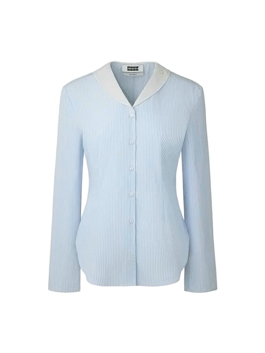 Eenk Light Blue Button-Up Shirt With Sailor Collar