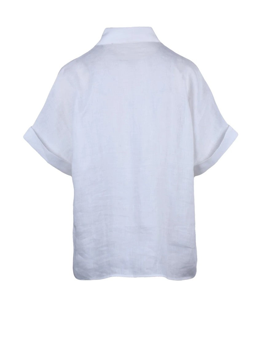 Eleventy White Women Linen Shirt