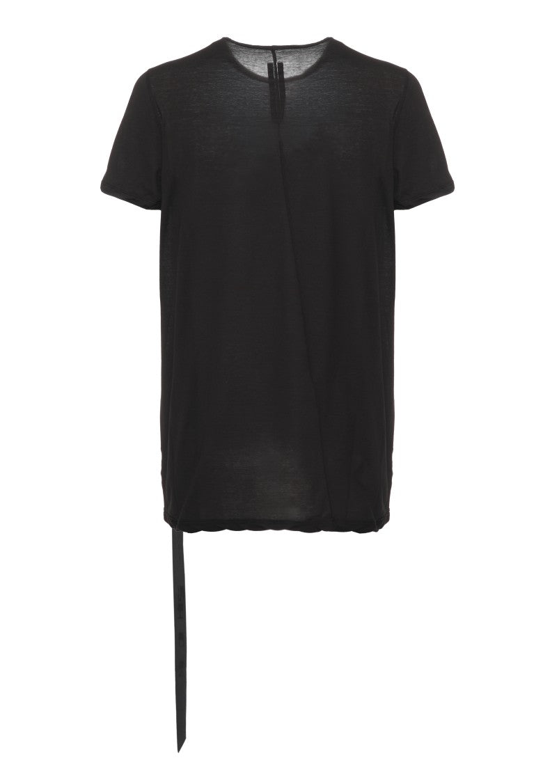 Drkshdw Black Asymmetrical Lace Detail Cotton T-Shirt