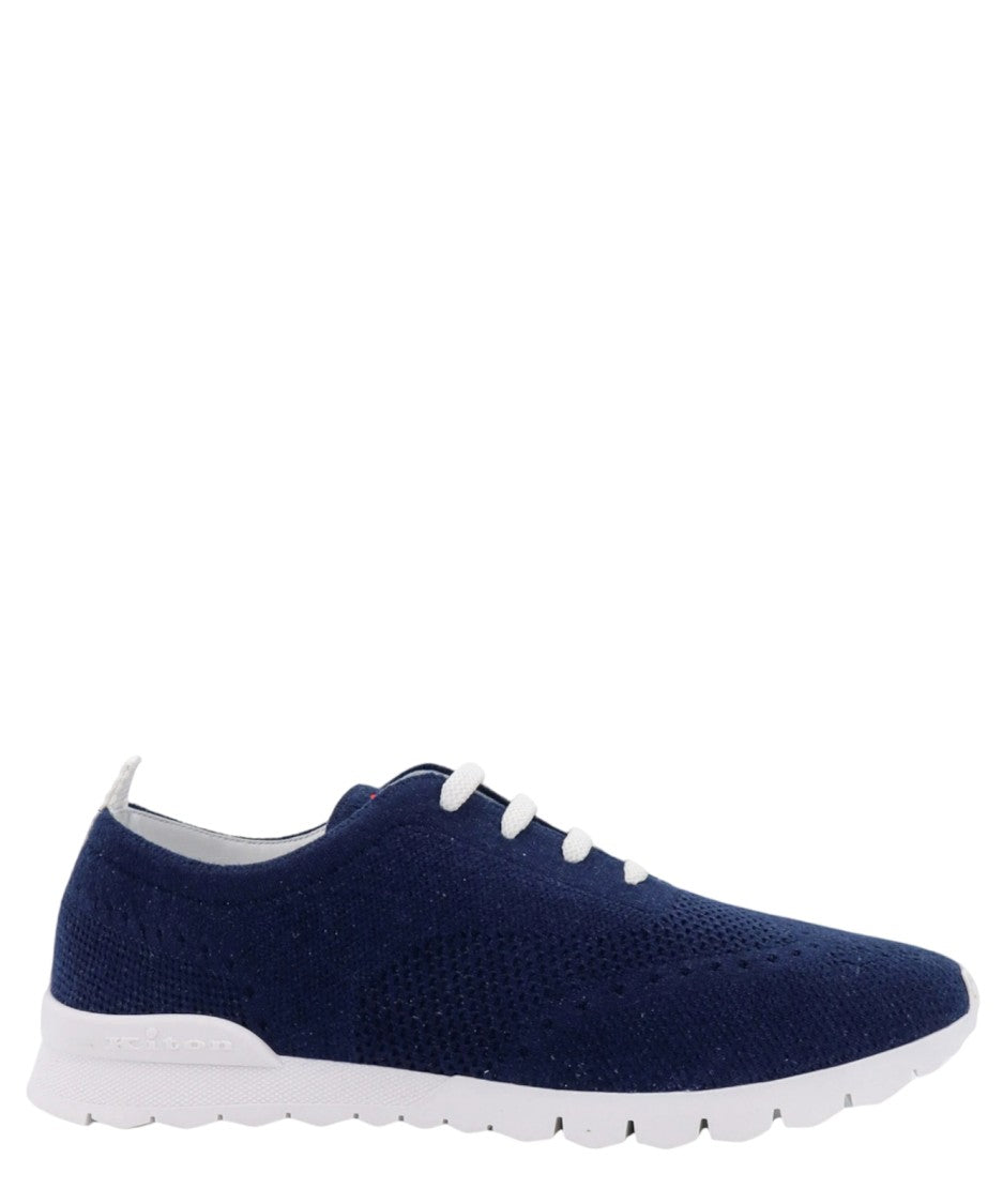Kiton Deep Blue Knitted Sneakers