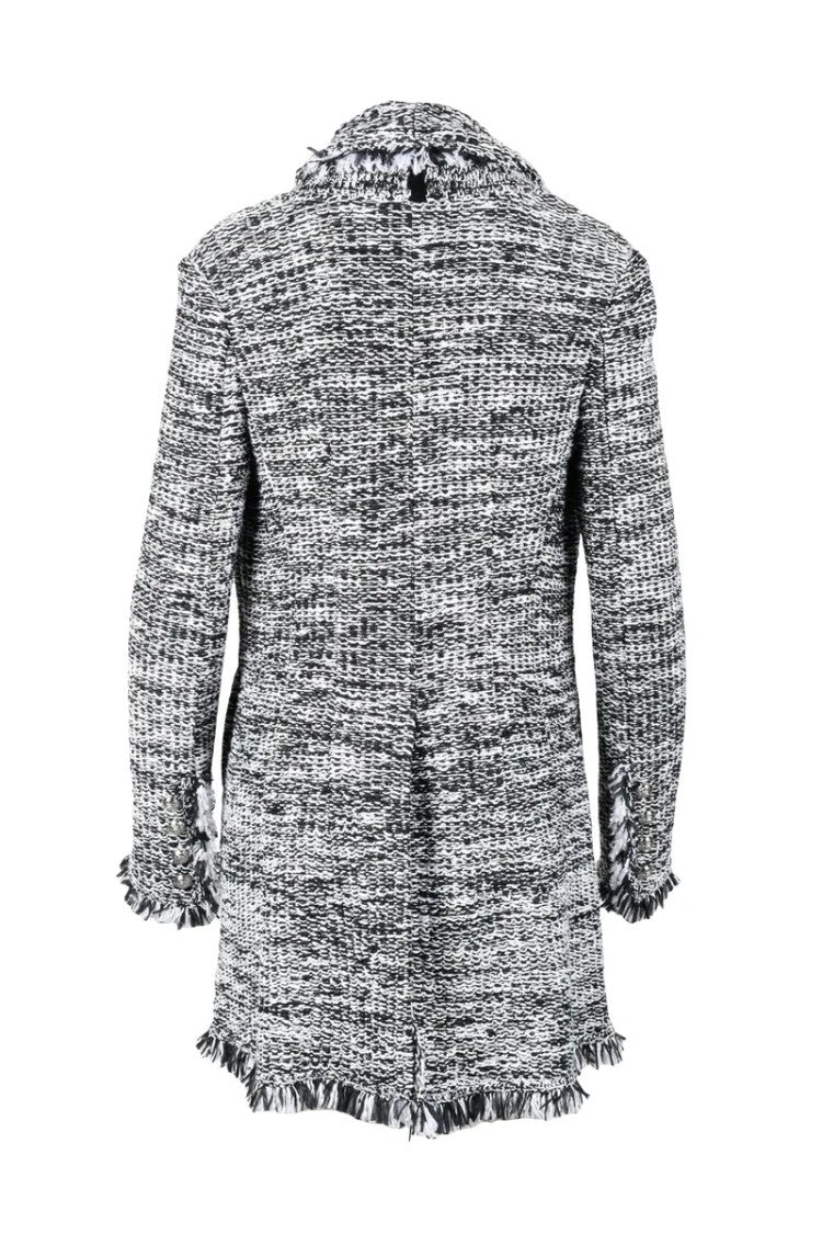 Charlott Textured Tailored Jacket With Fringed Edges