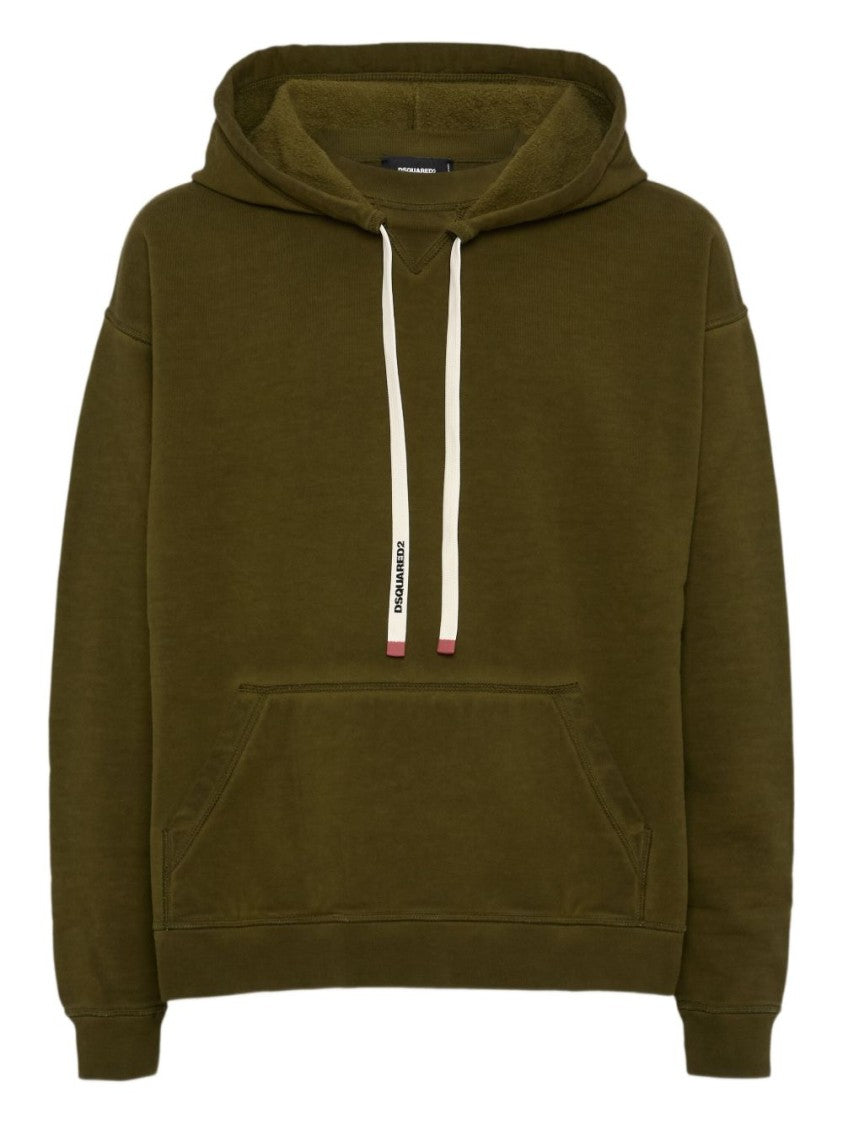 Dsquared2 Khaki Pouch Pocket Drop Shoulder Sweatshirt