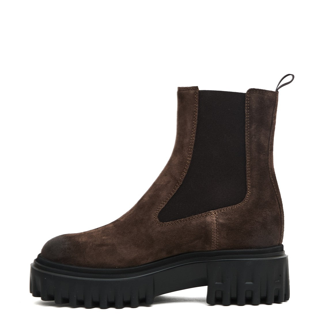 Hogan Chelsea Cam Brown Rubber Stripes H Boots