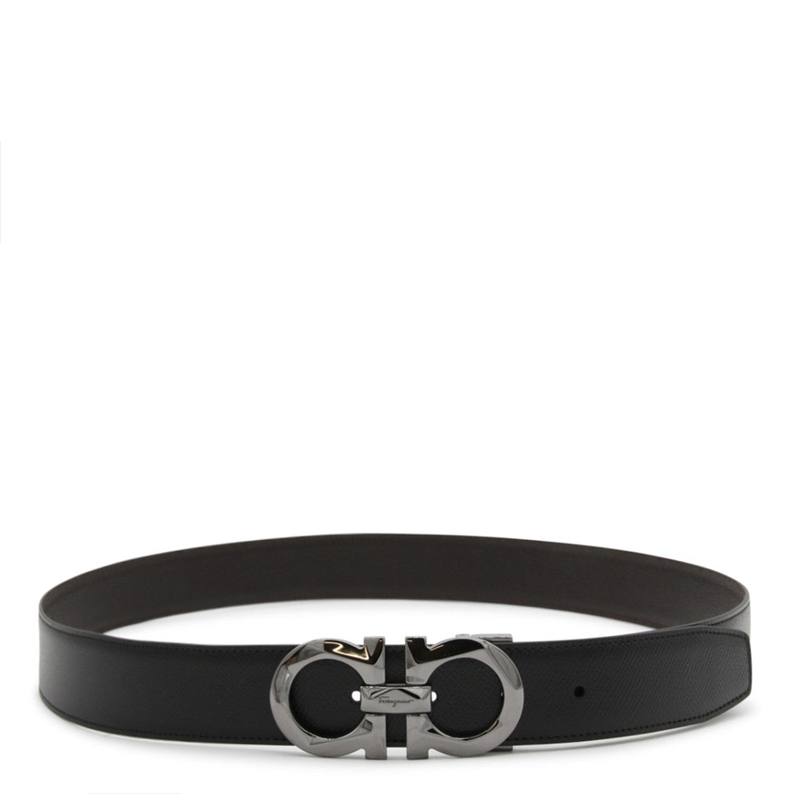 Ferragamo Black Leather Belt