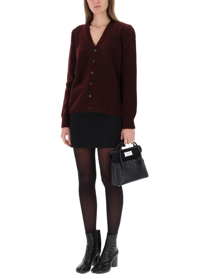 Maison Margiela Textured Knit V-Neck Cardigan