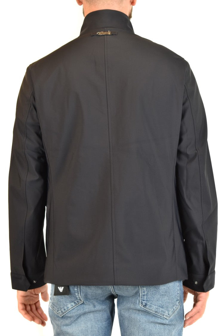 Emporio Armani Sky-Finish Polyamide Jacket With High Collar