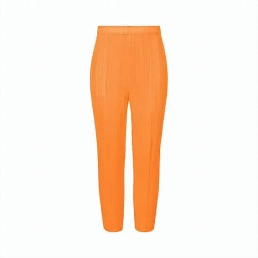 Pleats Please Pleated Textured Straight Pants With High Waist