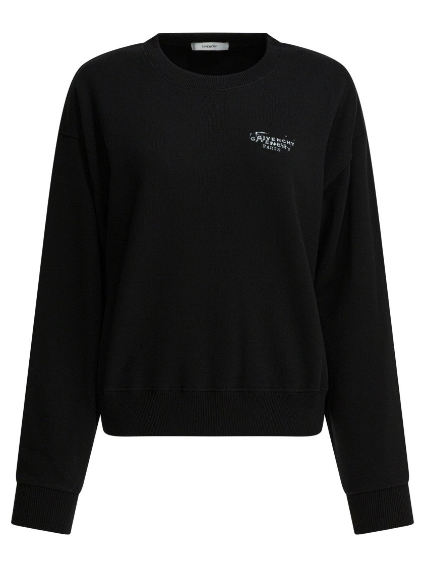 Givenchy Cotton Gauze Oversized Sweatshirt With Givenchy Stamp