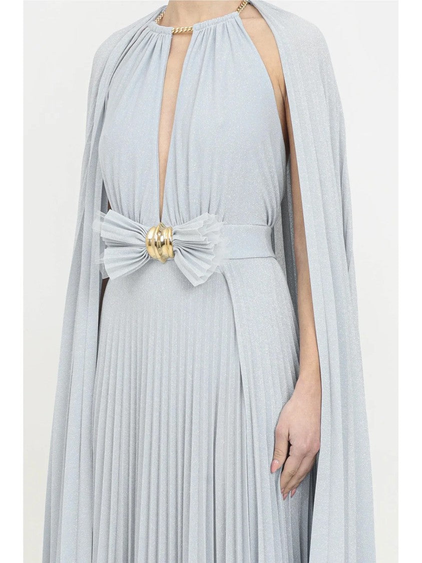 Elisabetta Franchi Light Blue Viscose Polyester Polyamide Dress