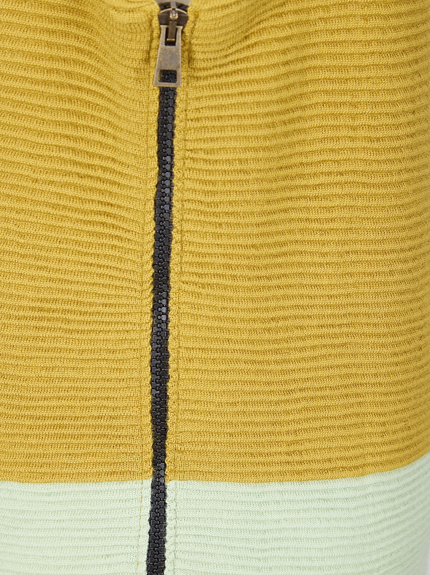La Double J Hooded Wool Dress With Dynamic Slits
