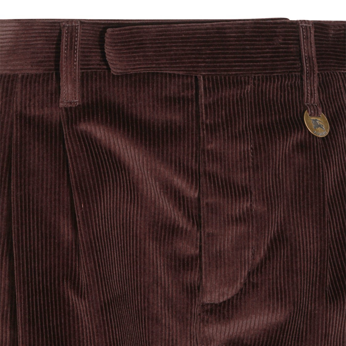 Burberry Dark Brown Cotton Pants