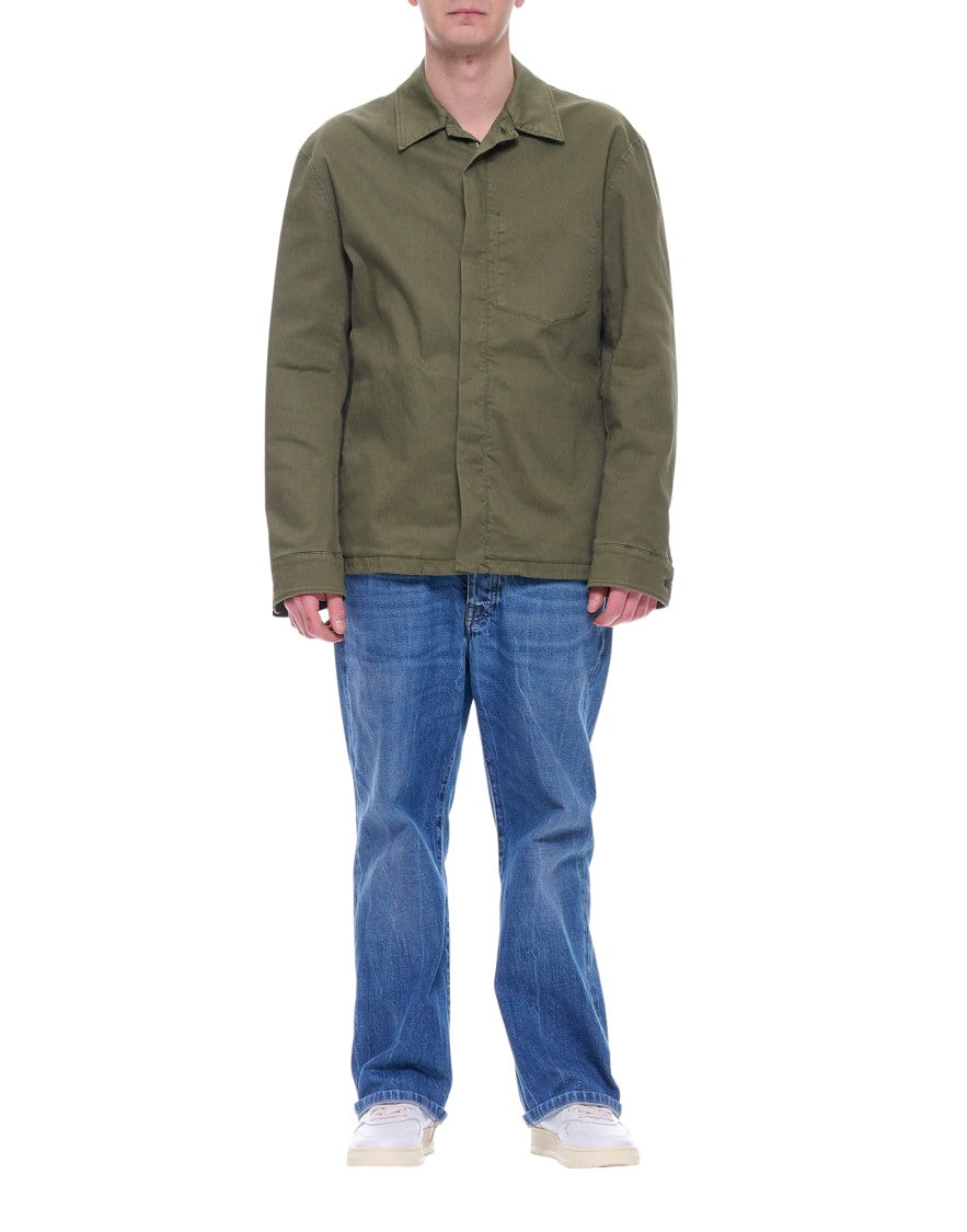 Cellar Door Green Teo Cotton Shirt Jacket
