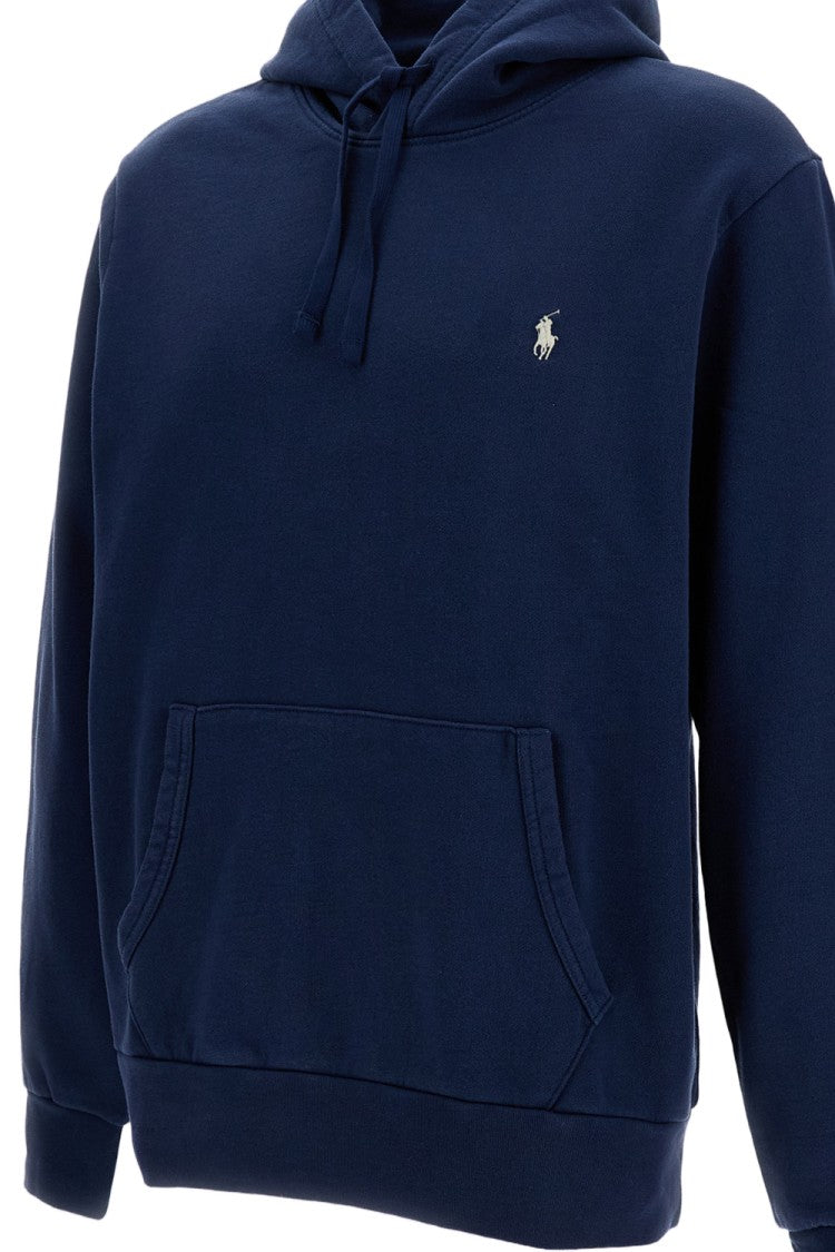 Polo Ralph Lauren Solid Blue Crew Neck Sweater With Timeless Design