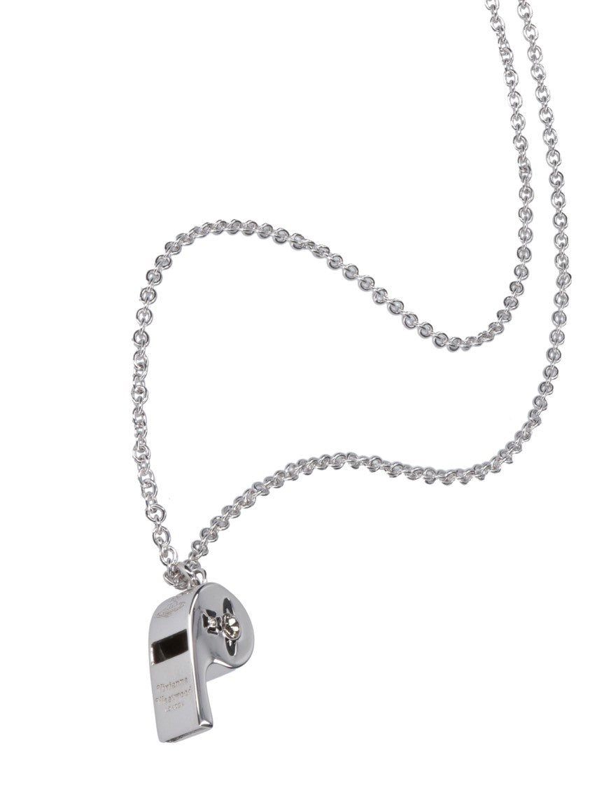 Vivienne Westwood Whistle-Shaped Silver-Tone Emblem Necklace