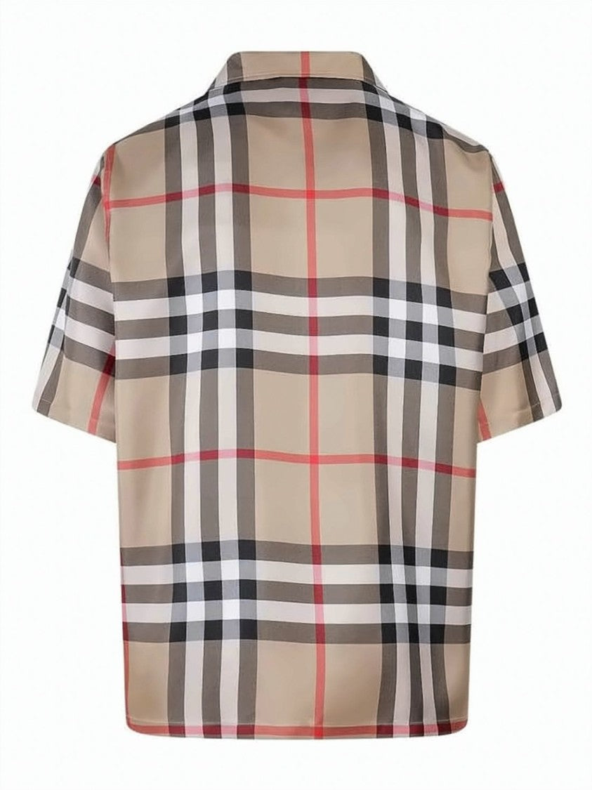 Burberry Vintage Check Silk Short-Sleeved Shirt