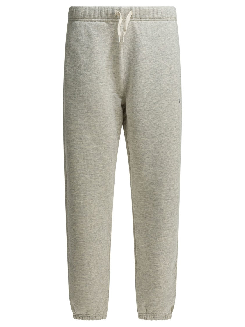 Autry Relaxed Fit Heathered Grey Trousers With Adjustable Waistband