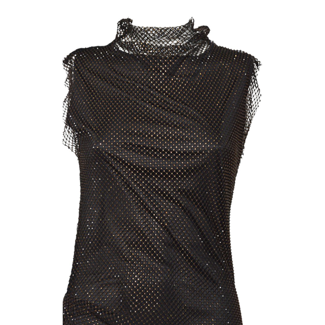 Sportmax Fitted Mini Dress With Textured Mesh Overlay