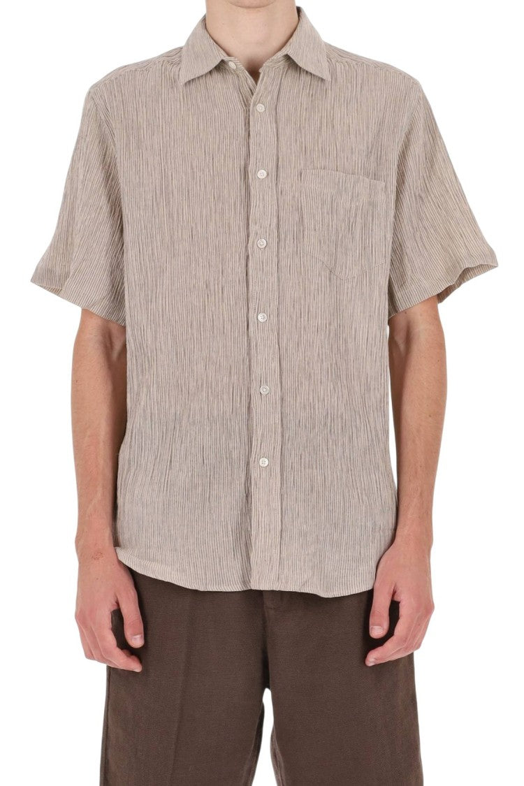 Portuguese Flannel Half-Sleeve Cotton-Linen Shirt