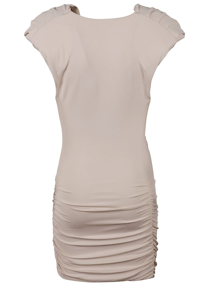 Wardrobe.Nyc Matte Draped Mini Dress With Ruched Side Detailing