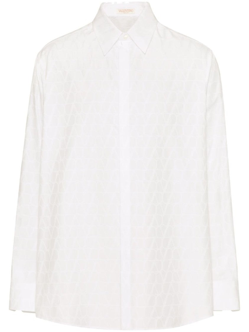 Valentino Garavani Vlogo Signature Monogram Cotton Shirt