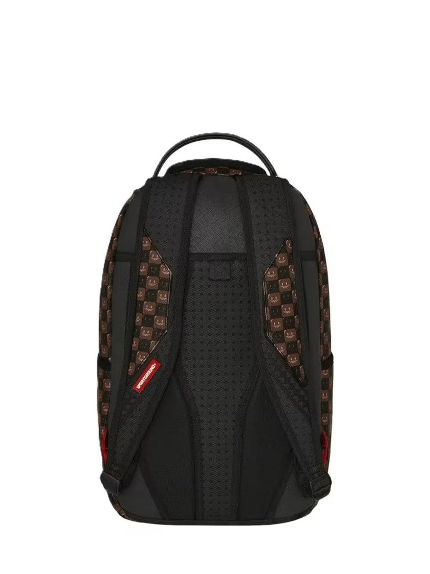 Sprayground Brown Sharks In Paris Wtf Bubble Check Backpack