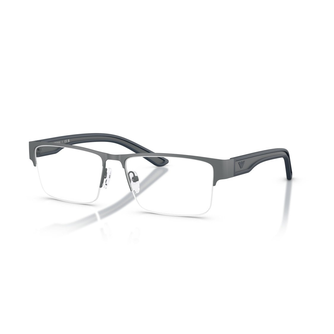 Emporio Armani 0Ea1182 Semi-Rimless Rectangular Eyeglasses With Matte Finish
