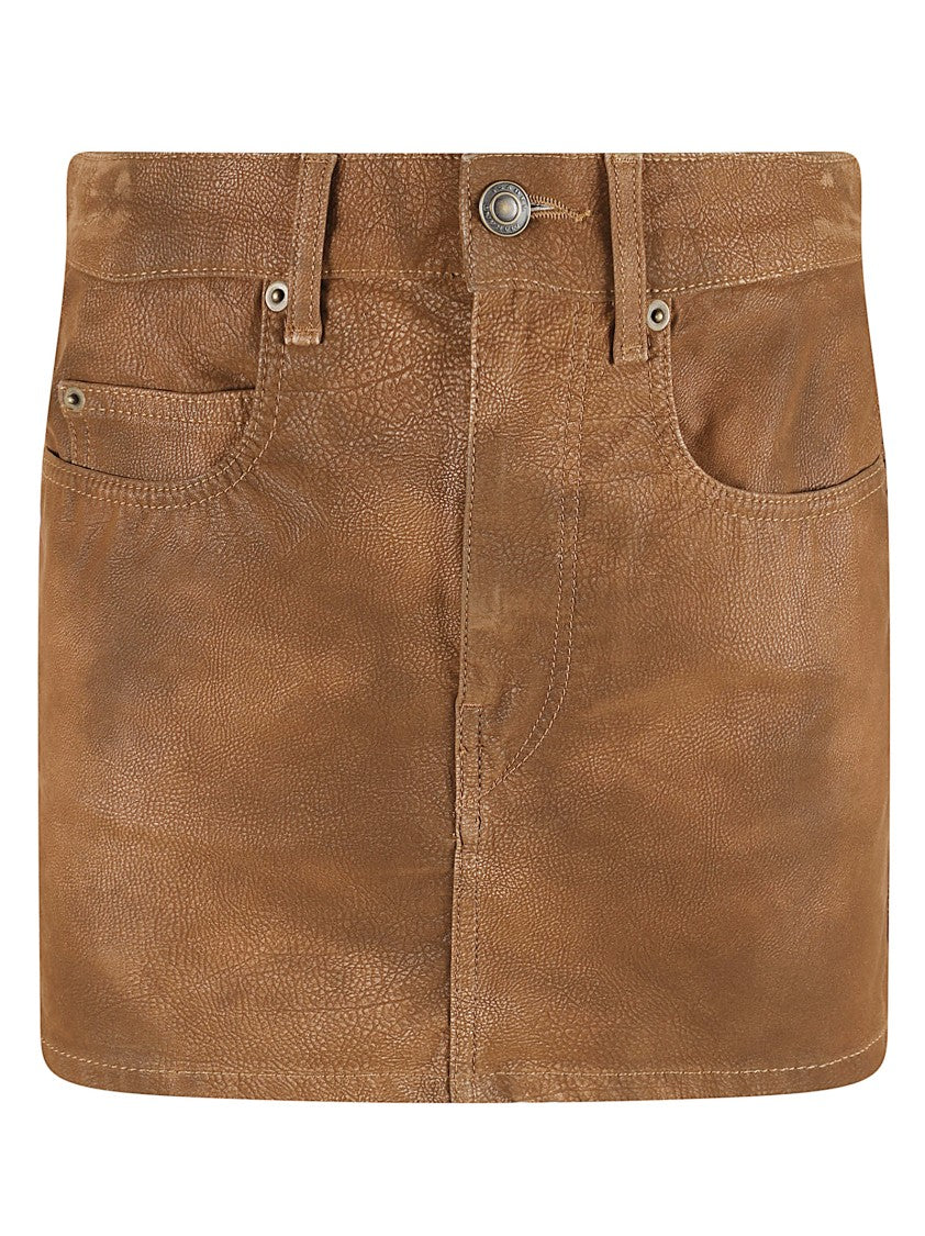 Isabel Marant Mini Vintage Style Faux Leather Skirt