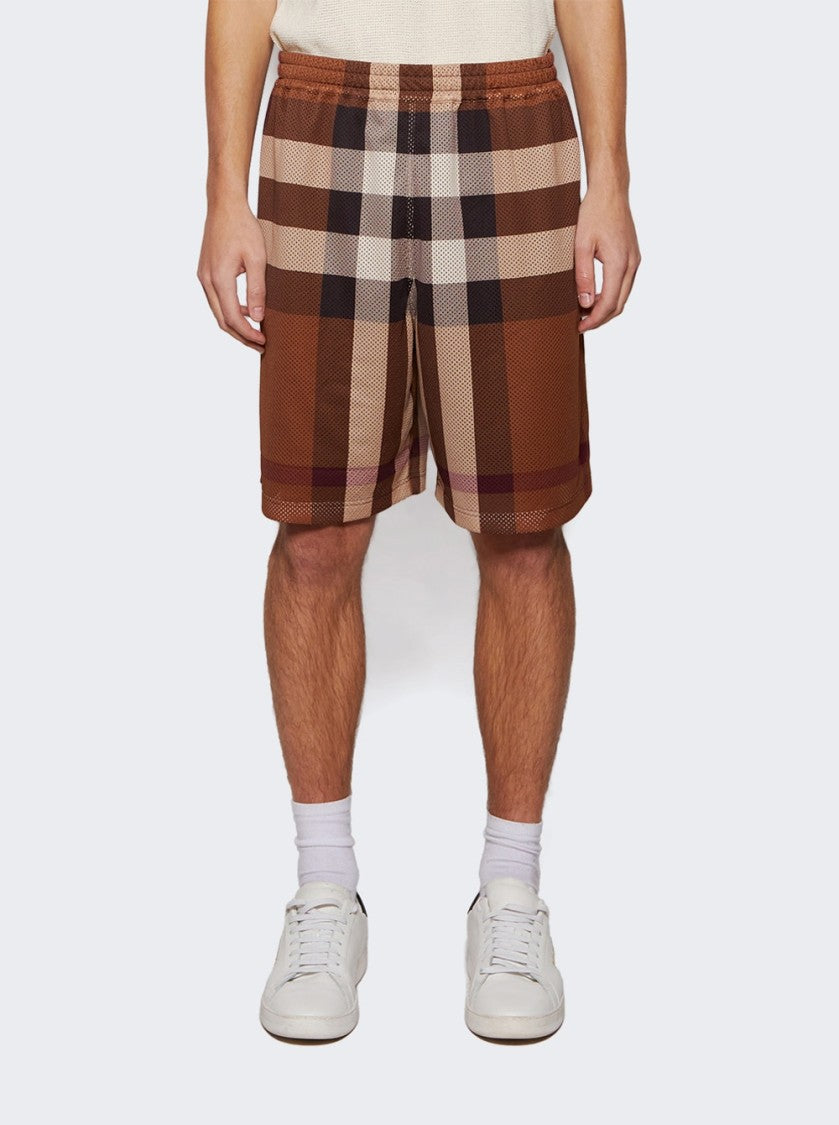 Burberry Classic Check Jersey Shorts In Earthy Tones