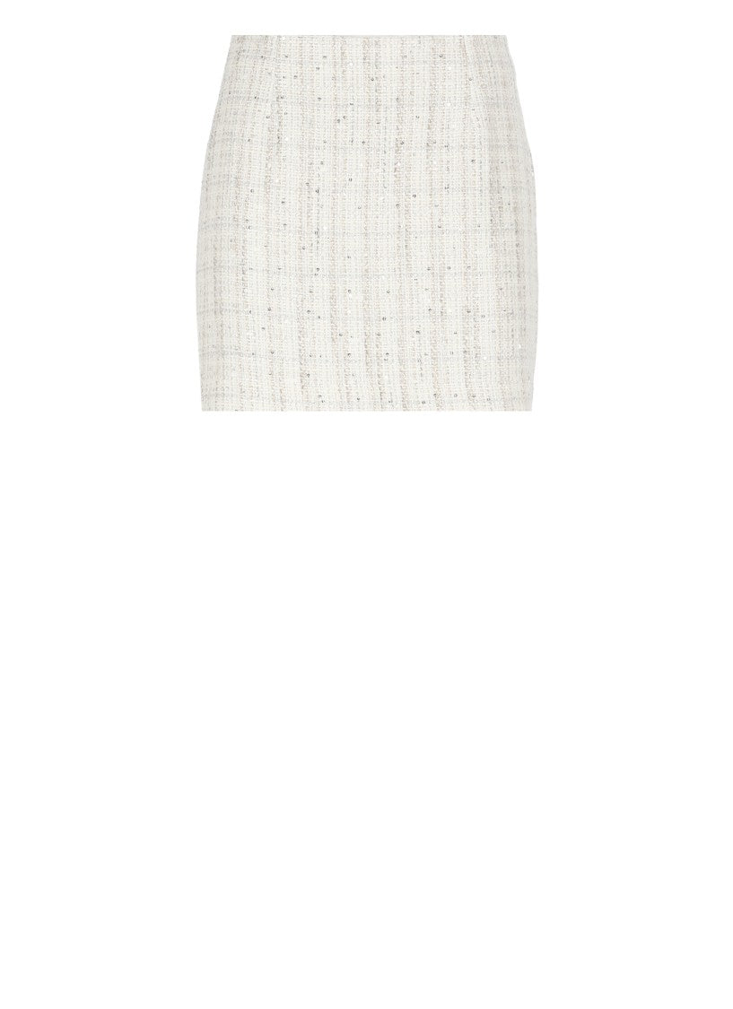 Tagliatore Ivory Cotton Blend Skirt