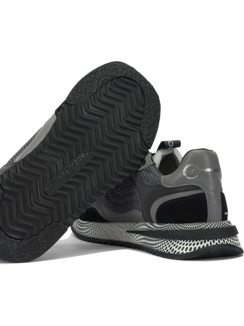 Philippe Model Paris Sporty Sneakers With Mesh And Leather Panels