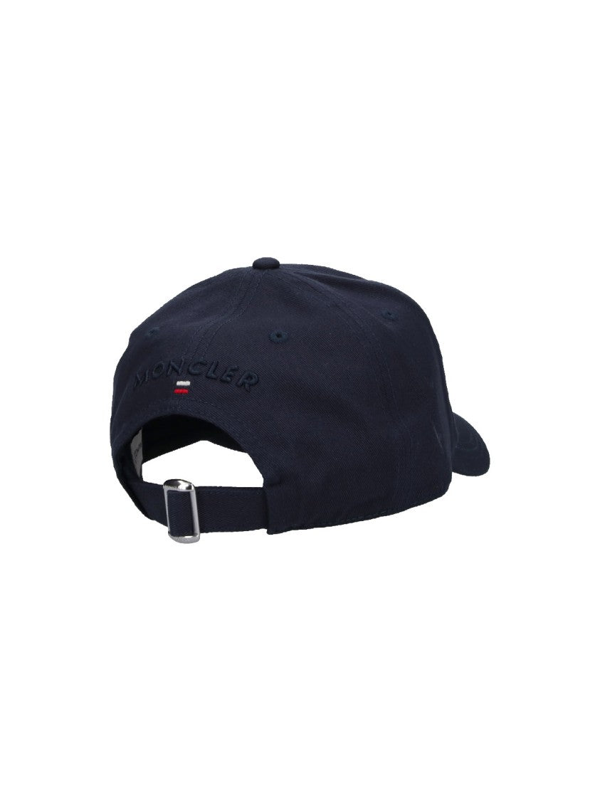 Moncler Navy Blue Baseball Cap Cotton Hats