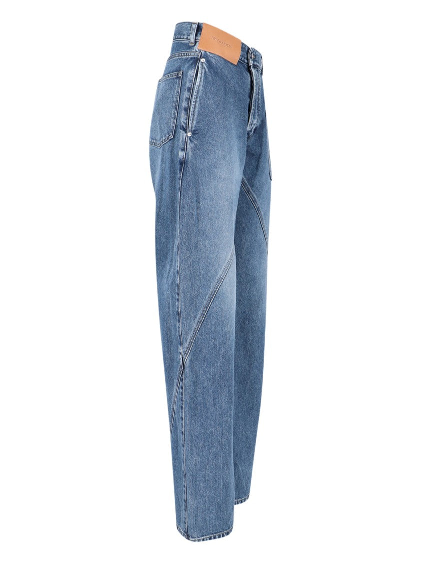 J. W. Anderson Azure Twisted Workwear High-Waisted Jeans
