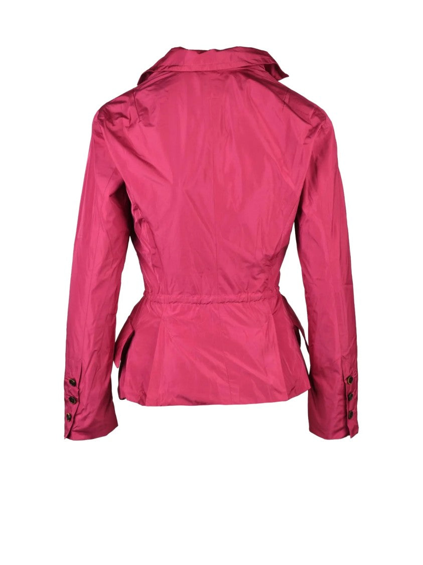 Vivienne Westwood Anglomania Structured Fuchsia Jacket With Unique Ruched Detailing
