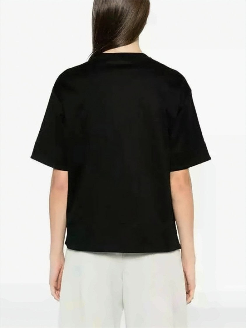 Max Mara Boxy Cropped T-Shirt With Crew Neckline