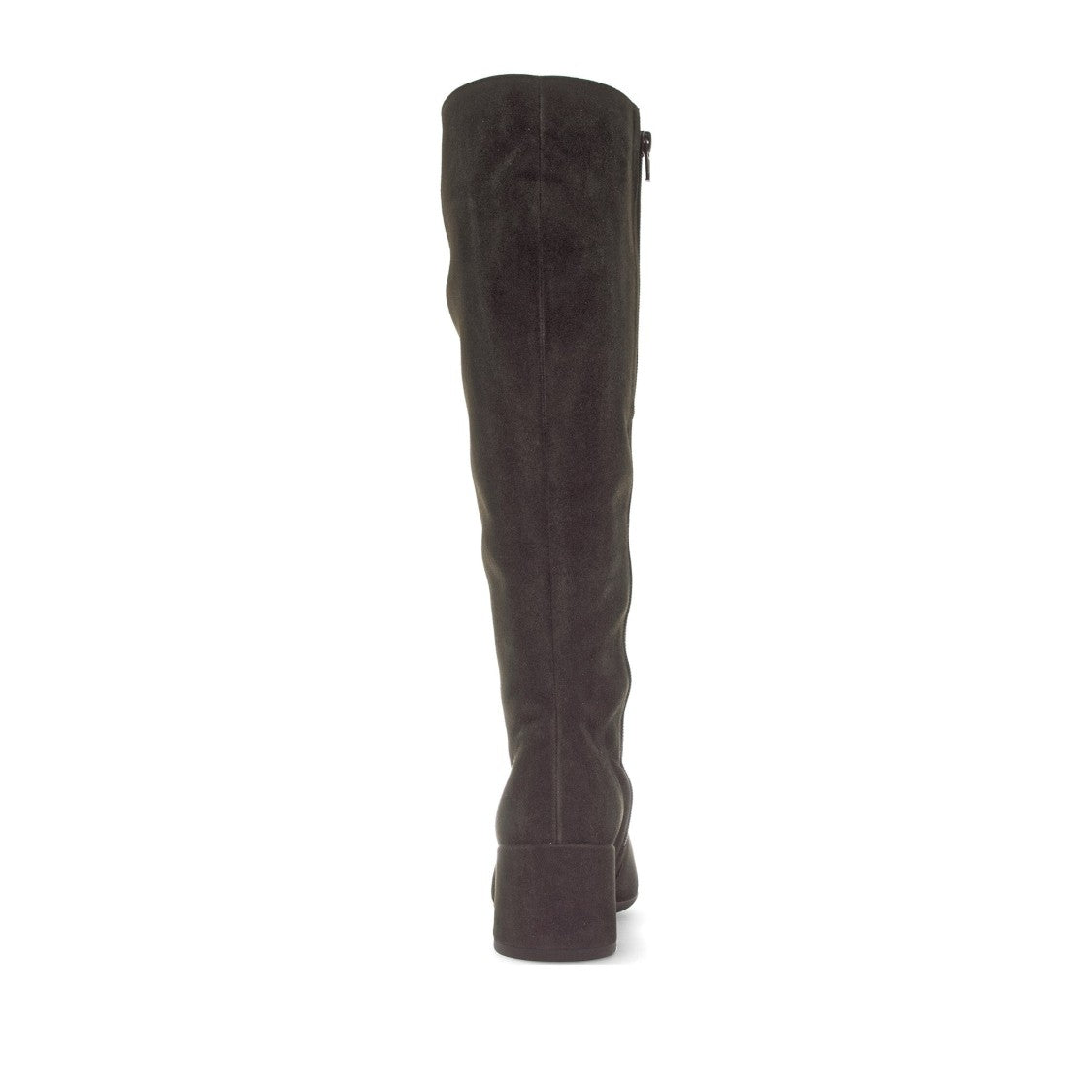 Gabor Brown Mid-Height Block Heel Side Zipper Suede Boots