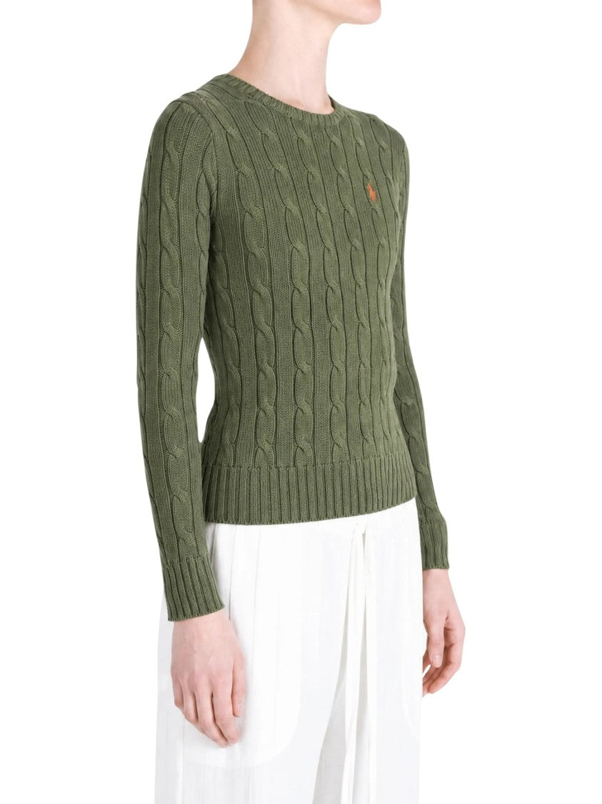 Polo Ralph Lauren Cable-Knit Sweater With Logo Embroidery And Fitted Silhouette