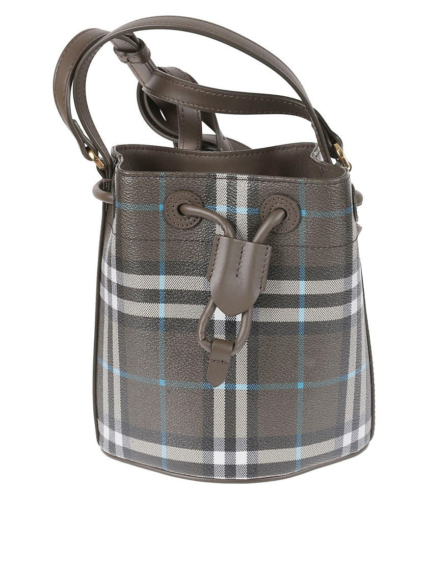 Burberry Iconic Check Pattern Bucket Bag