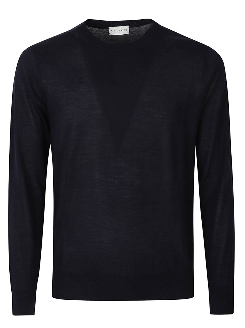 Ballantyne Lightweight Fine Wool Sweater With Crew Neckline