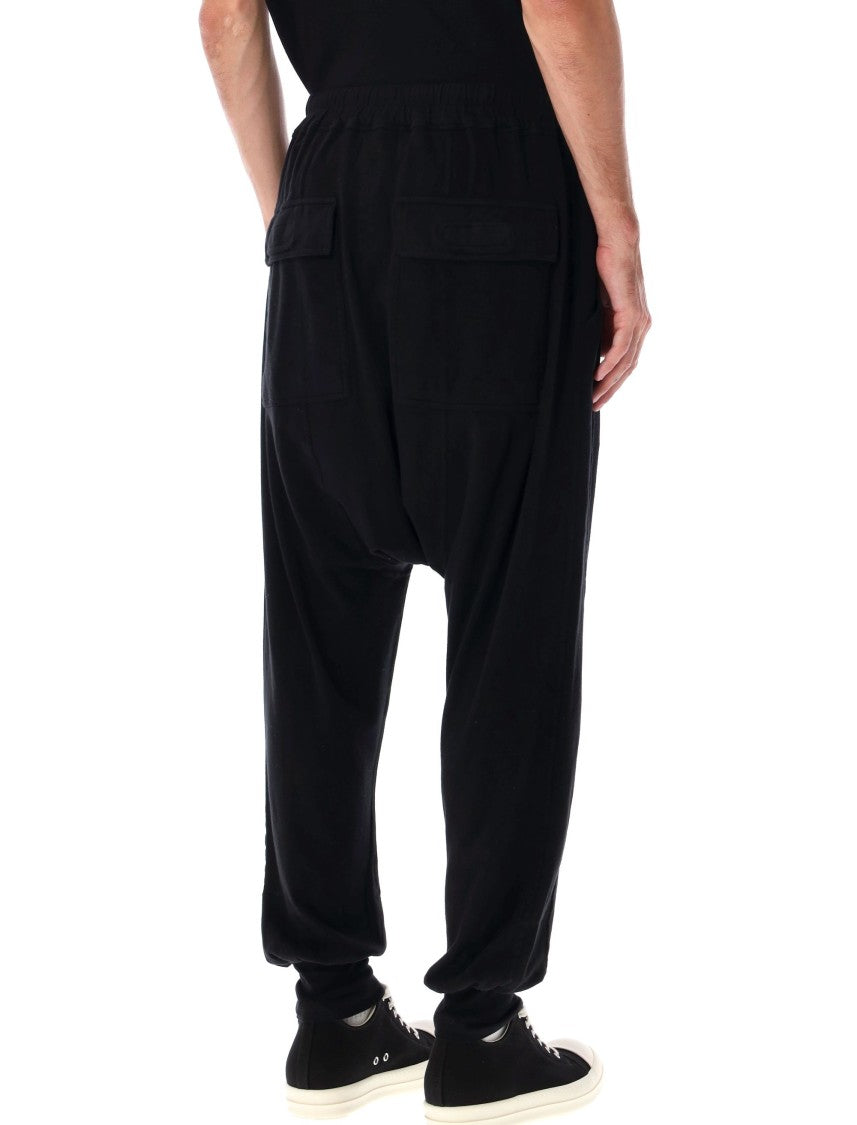 Drkshdw By Rick Owens Black Jersey Prisoner Drawstring Pants