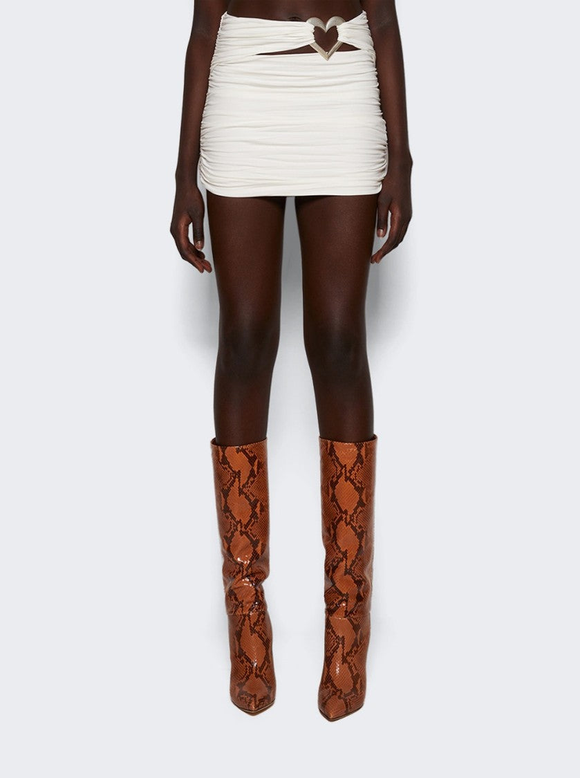 Area Heart Ruched Mini Skirt