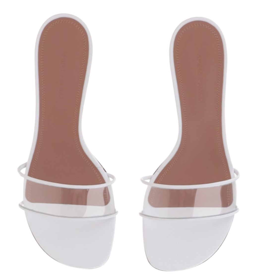 Amina Muaddi Sculpted Heel Sandals With Transparent Pvc Strap