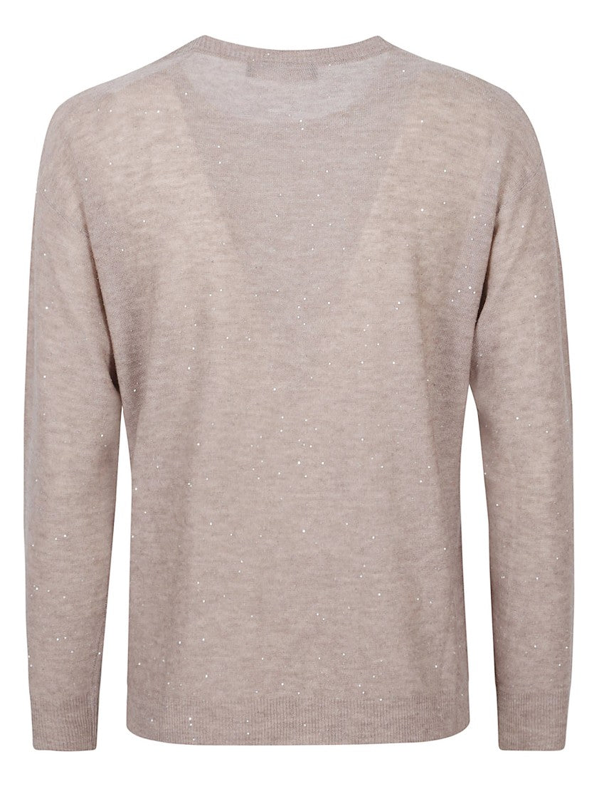 Fabiana Filippi Sequin Melange Crewneck Sweater